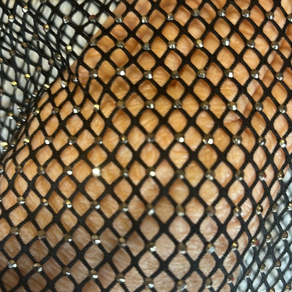 Pull & Bear  Women’s Black Sparkling Sheer Top - Picture 3 of 5